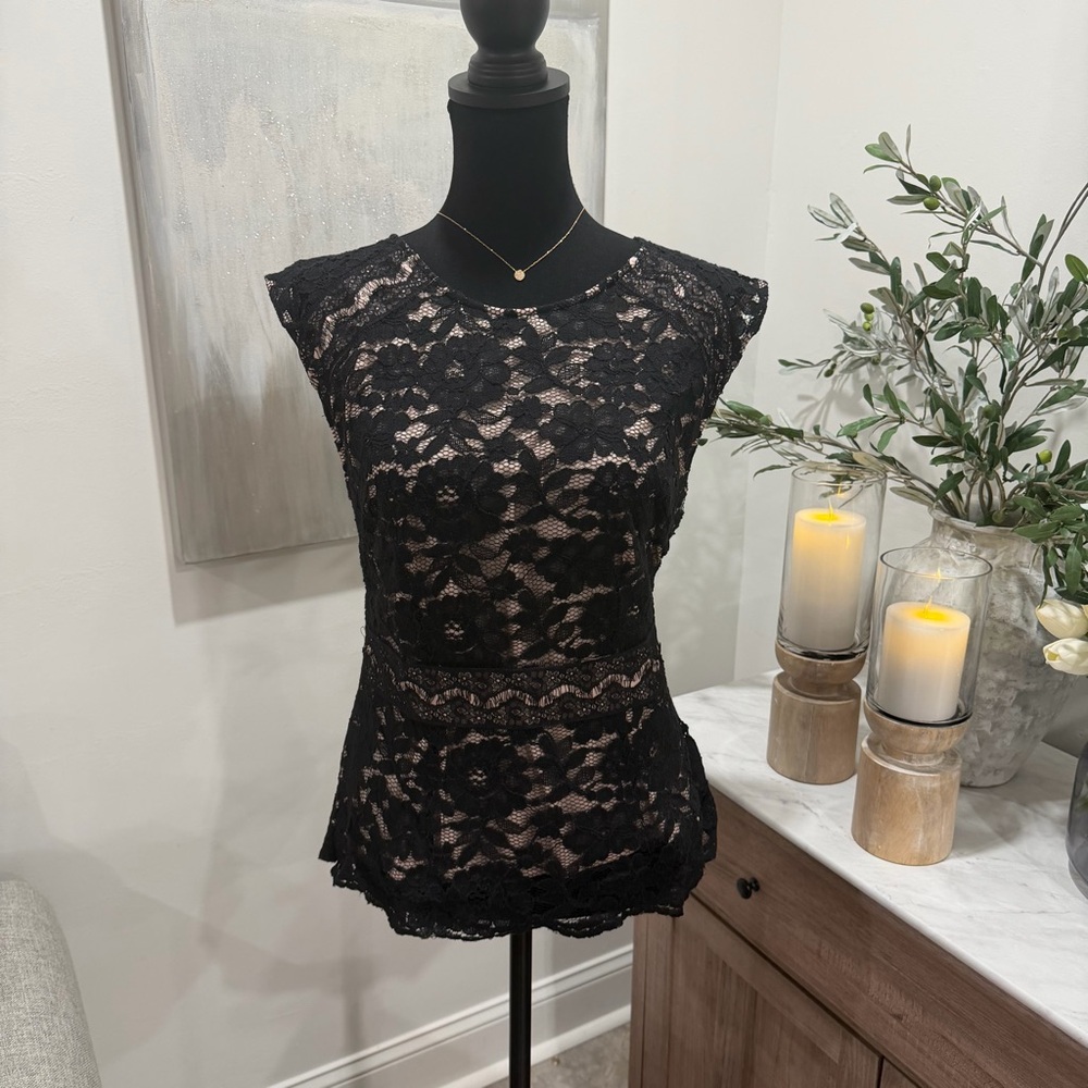 The Limited Black Lace Blouse
